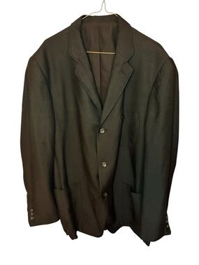 Men's Classic Black Blazer - Tailored Three-Button Jacket